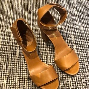 Enzo Angiolini Leather Heel Sandal